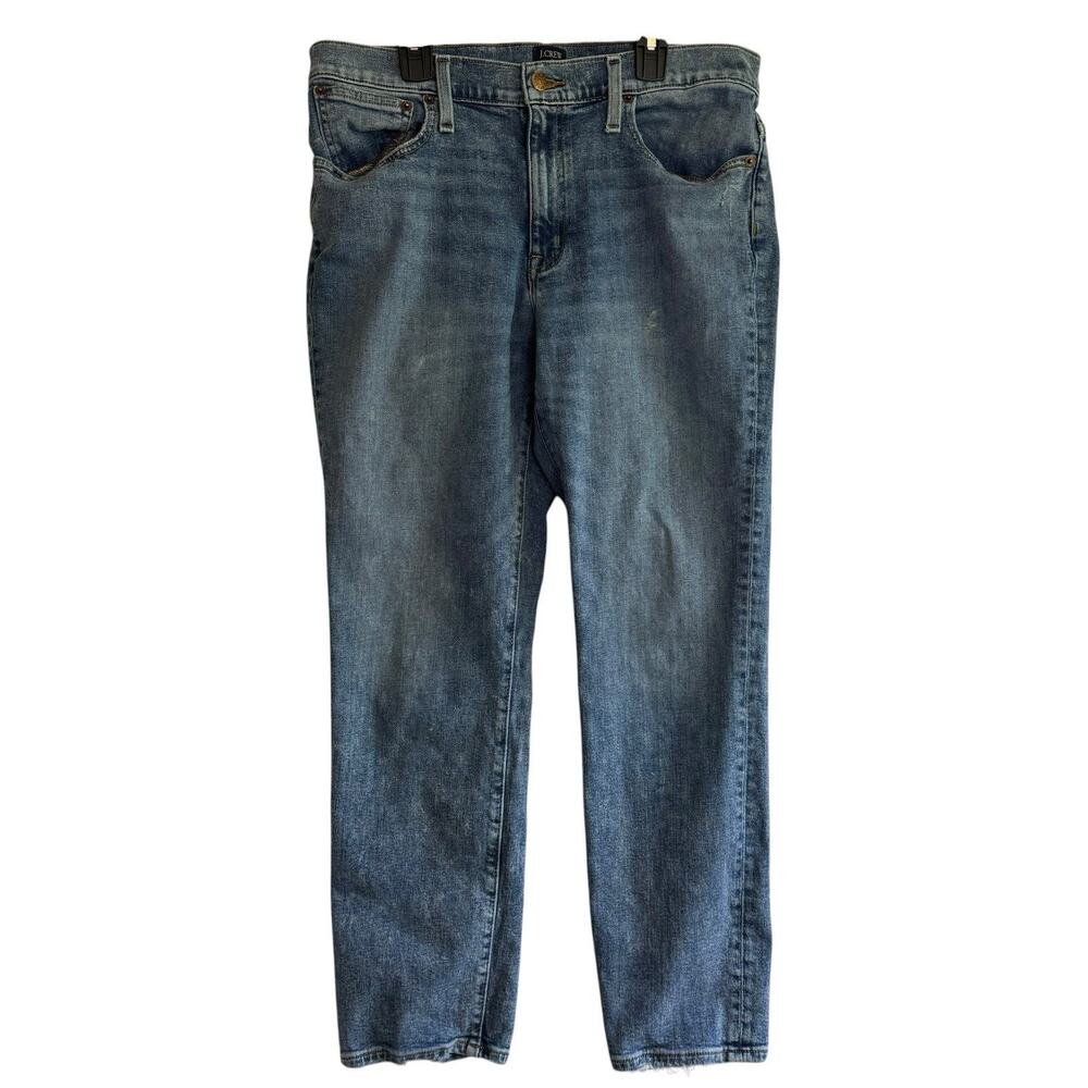 J. Crew Slim Boyfriend Jeans Womens Size 30 Distressed Blue Denim Crop Straight